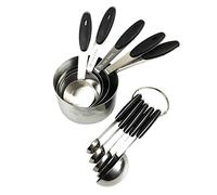 Cuillère Doseuse Ensemble de cuillères à mesurer en acier inoxydable pour Mesurer(Schwarz)