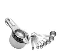 Cuillere Doseuse Ensemble de tasses et cuillères à mesurer-tasses à mesurer et cuillères à mesurer en acier inoxydable de qualité supérieure for ingrédients secs et liquides (Color : E)