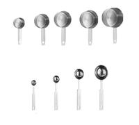Cuillère Doseuse Ensemble de tasses et cuillères à mesurer usage domestique pour Mesurer(Silver)