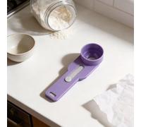 Cuillère doseuse multifonction avec entonnoir pour bouteilles étroites - Doseur de poudre 2 en 1 4 et 2 cuillères à soupe - Design anti-éclaboussures pour protéines et épices - Ustensile de cuisine