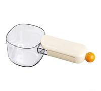 Cuillère doseuse pour riz et farine avec joint de fermeture pour une utilisation en cuisine et la conservation de la fraîcheur des aliments secs (jaune crème)