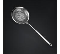 Cuillère écumoire en acier inoxydable, résiste à la rouille, reste durable, et convient pour la friture, l'ébullition ou la vapeur, crochet antidérapant (petit)