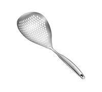 Cuillère Écumoire en Métal, Cuillère à Fentes en Acier Inoxydable, Cuillère Passoire à Pâtes, Ecumoire à Écume Grande Taille, Écumoire de Cuisine à Fentes, Louche Passoire avec Trous de Suspension