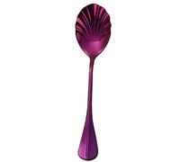 Cuillère élégante en acier inoxydable en forme de coquillage avec manche allongé pour desserts, crème glacée, cuillère à remuer, cuillère tendance à long manche