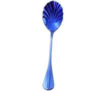 Cuillère élégante en acier inoxydable en forme de coquillage avec manche allongé pour desserts, crème glacée, cuillère à remuer, cuillère tendance à long manche