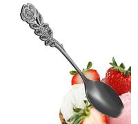 Cuillère en acier inoxydable, cuillères à dîner, Cuillère à glace avec manche en, élégante de couverts d'acier inoxydable la salade de crème glacée Dessert thé café