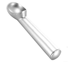 Cuillère en aluminium sablé pour service de crème glacée et de fruits qui minimise l'adhérence et favorise un nettoyage efficace (argenté)