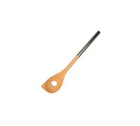 Cuillère en bois biseautée avec un trou manche inox 34 cm Boissellerie