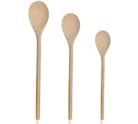 Cuillere en Bois de Cuisine, 3pcs Cuillere en Bois Longue Cuillere Bois Spatule Cuisine Bois Cuillere Longue a Melanger en Bois pour La Cuisson, Remuer (20,5cm, 25,5cm, 30,5cm)