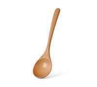 Cuillère en bois de style traditionnel avec manche extra long pour ramen, nouilles, louche, pour la maison et le restaurant (hêtre, 58,4 x 15,4 cm)