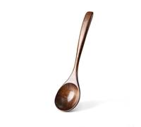 Cuillère en bois de style traditionnel avec manche extra long pour ramen, nouilles, louche, pour la maison et le restaurant (Phoebe 23 x 6)