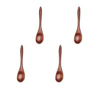Cuillère en bois Nanmu de qualité supérieure fabriquée à la main avec revêtement laqué, utilisation polyvalente pour remuer le café, la soupe, le dessert, les grains naturels, agitateur à café