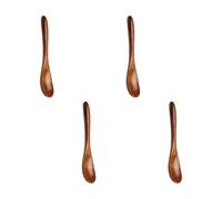 Cuillère en bois Nanmu laquée artisanale, ustensiles de mélange robustes pour café, thés, soupe, dessert, ustensiles de cuisine naturels, outil 4 styles, couverts en bois polyvalents