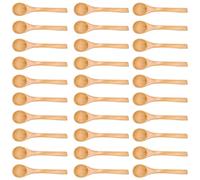 Cuillère en bois naturel 30 pièces sans BPA pour mélanger thé, café, glace, miel, cuisine familiale, pique-nique, randonnée, camping, alpinisme, Suitable for enfants, adultes