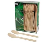 Cuillère en bois 'pure', longueur: 157 mm, par 25