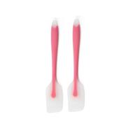 Cuillère en Silicone, manche résistant à la chaleur, spatule grattoir, mélangeur de beurre gâteau crème glacée, remuer for outil cuisine, ustensile 4 pièces(Red)