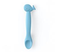 Cuillère En Silicone Pour Bébé +4 Mois - Bleu Clair