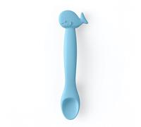 Cuillère En Silicone Pour Bébé +4 Mois - Bleu Clair
