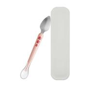 Cuillère en silicone | Ustensiles cuisine à double tête dentelée | Cuillères repas apprentissage alimentation | pour purée de fruits, glace, maison, école, voyage, pique-nique, restaurant, camping,
