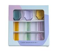 Cuillère en verre résistante à la pour glaces, yaourts, thé lait, cuillères à repas robustes et portables avec un joli design pour, cuillères résistantes à la