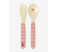 Cuillère et fourchette pour enfants en mélamine CORAL OCEAN rice multicolore TU