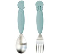 Cuillère et fourchette Sea friends bleus Yummy+