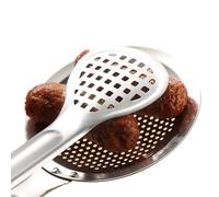 Cuillère fendue pour écumoire, cuillère à écumoire, cuillère passoire en acier inoxydable 2 en 1 | Pince de cuisine avec cuillère écumoire, passoire en maille d'huile pour frire, louche passoire