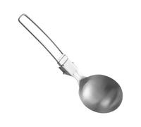 Cuillère fendue pour écumoire : louche en acier inoxydable, louche à soupe de camping, outil de préparation de repas en plein air, ustensile durable pour randonnée, voyage