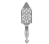Cuillère filtrante pour absinthe, cuillère à cocktail en acier inoxydable au genévrier avec passoire à cubes de sucre, outil de barman rétro pour le rituel de l’absinthe, acier 304 (Argent)