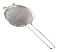 Cuillère filtrante, tamis et passoires pour friteuse avec maille fine, filtre à huile en acier inoxydable à long manche, sûr et facile à utiliser, pour frire, bouillon, égoutter la cuisine, argent (A)