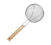 Cuillère Filtre à Huile - Cuillère à frire, Cuillère à friteuse | Poignée en bois Cuillère à lunch en acier inoxydable à mailles fines, Cuillère suspendue multifonctionnelle Filet de cuisine pour