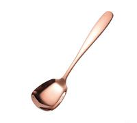 Cuillère haute performance en acier inoxydable avec bol carré pour une utilisation dans les cuisines, les cafés et les établissements de restauration (or rose)