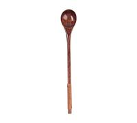 Cuillère longue en bois - Cuillère à essai | Cuillère ronde à long manche | Cuillère à soupe | Cuillère mélangeur à miel, cuillère de dégustation de chef pour mélanger, mélanger, cuisiner, café, thé