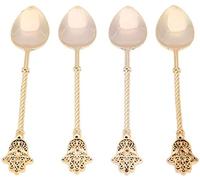 Cuillere Maison Sucre 4pcs or cuillère alliage café crème glace style rétro bâton cuillères outils de cuisine Restaurants Poignée