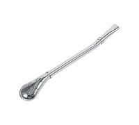 Cuillère Mate, Paille à Mate, Yerba Mate en Acier Inoxydable avec Cuillère à Filtre, Amovible, Lavable et Réutilisable pour le Thé en Vrac, le Café, les Boissons, 6.25".