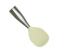 Cuillère mature - Rice Paughing | Chaleur -Iluti de cuisine résistant | Cuillère de service en silicone avec revêtement argenté | Pots multifonctionnels pour servir les soupes et les pâtes