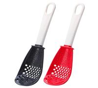 Cuillère passoire 2 pièces cuillère à fente en Silicone résistant à la chaleur avec poignée antidérapante pour écraser râper égoutter séparateur d'œufs