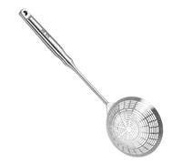 Cuillère passoire - 39,8 x 13,2 x 3,8 cm en acier inoxydable fendue, poignée antidérapante, écumoire robuste, design louche | Pour frites, huile végétale, frire, cuisine, préparation des aliments