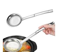 Cuillère passoire en acier inoxydable à mailles fines, passoire à mailles fines avec poignée, séparateur d'huile de soupe, louche, écumoire, tamis à mailles fines en acier inoxydable (1 pièce)