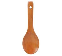 Cuillère professionnelle en bois de teck de 25,4 cm avec poignée ergonomique anti-rayures pour soupes, sauces, soupes, cuillère à mélanger en bois lisse
