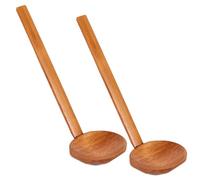 Cuillère Ramen à Long manche, cuillère en bois pour Pot chaud, à boisson tortue, cuillères soupe 2 pièces