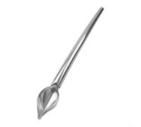 Cuillère réutilisable en acier inoxydable pour trempage au chocolat et décoration artistique pour dessert avec fonction d'écriture de sauce (S)