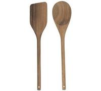 Cuillère & Spatule en Bois Acacia 30cm Marron
