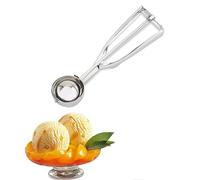 Cuillères à Biscuits en Acier Inoxydable, Pince glace Inox, Cuillère à Glace en Acier Inoxydable avec Gâchette et Poignée Confortable pour Boule à Glace, Pâtisserie, Boule à Melon (4 cm)