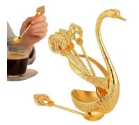 Cuillères à café - Cuillère à café moderne en de zinc à long manche - Cuillères à mélanger élégantes pour la maison, la cuisine, le restaurant, l'appartement, le bureau, un anniversaire, une