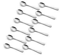 Cuillères à café expresso, mini cuillères en acier inoxydable 10,2 cm, couverts brillants petites cuillères à thé cuillères à Demitasse (lot de 12)