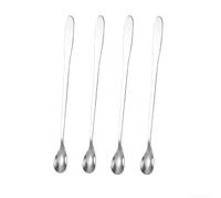 Cuillères à Café Long Manche 29.8cm Lot de 4 Cuillères à Café(30cm) | Acier inoxydable , manche 29.8cm, pour idÃ©al cafÃ© , cocktails, pots profonds