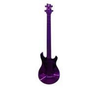 Cuillères à dessert colorées en forme de guitare, cuillères à dessert colorées en acier inoxydable, cuillère à thé demi-mitasse, cuillère à crème glacée (violet)
