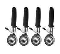Cuillères à glace en acier inoxydable, 4 pièces, poignée ergonomique pour un ramassage facile et un nettoyage Simple, ensemble de cuillères résistantes à la