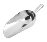 Cuillères à glace en métal avec poignée profilée, fond rond en fonte d'aluminium pour machine à glaçons, usage domestique, bar, fête, 340,2 g, argent